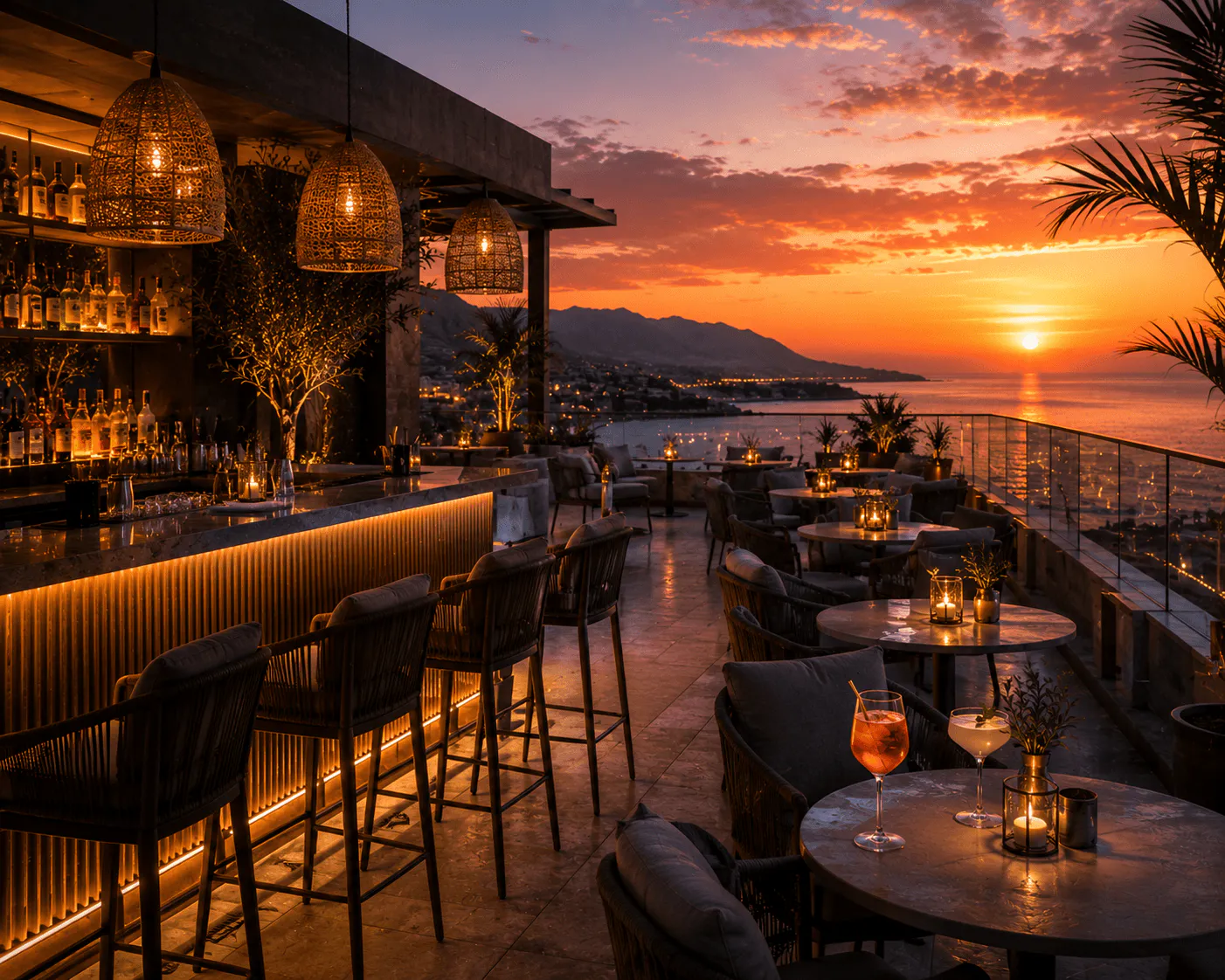 The rooftop sunset bar, Serein
